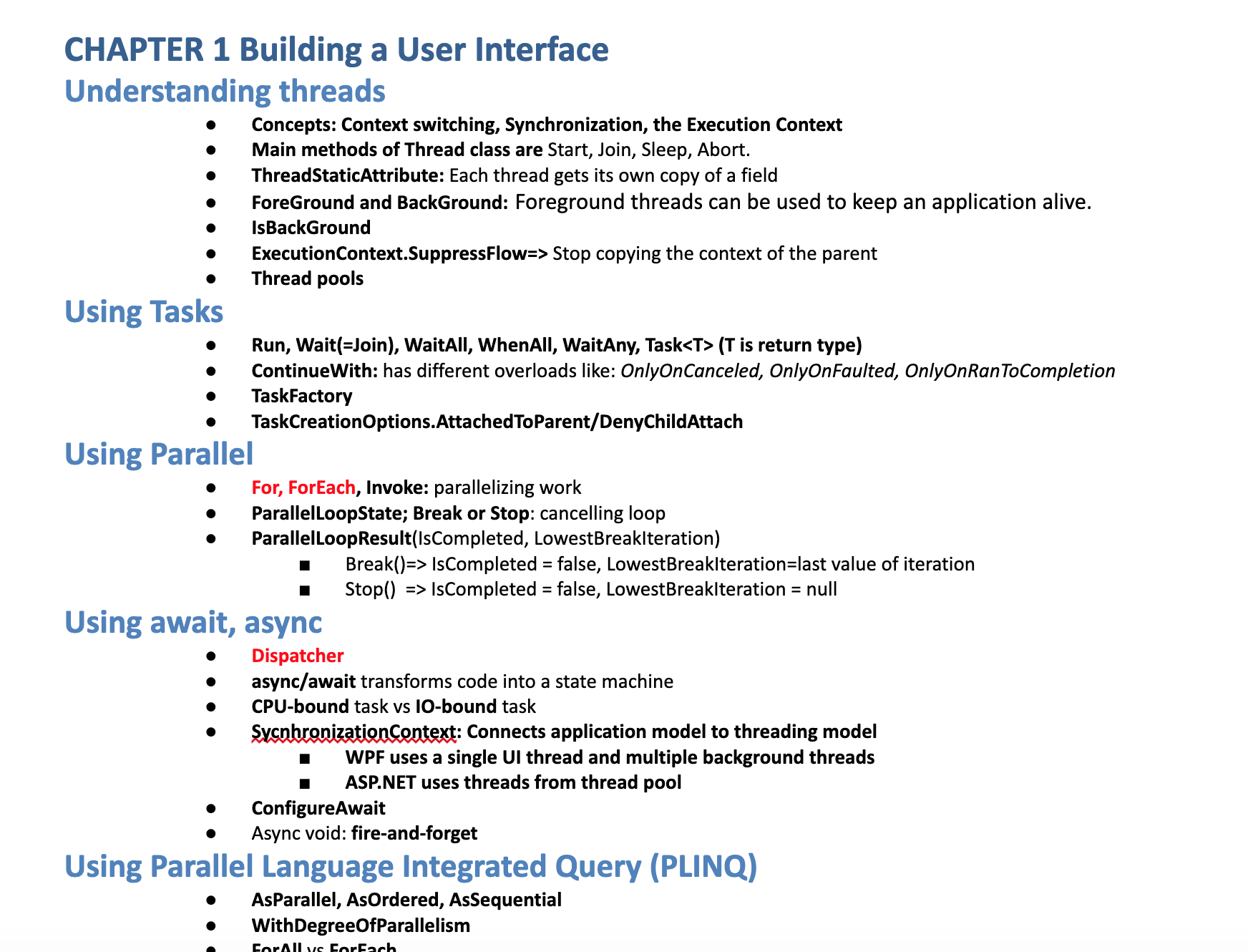 CSharp notes